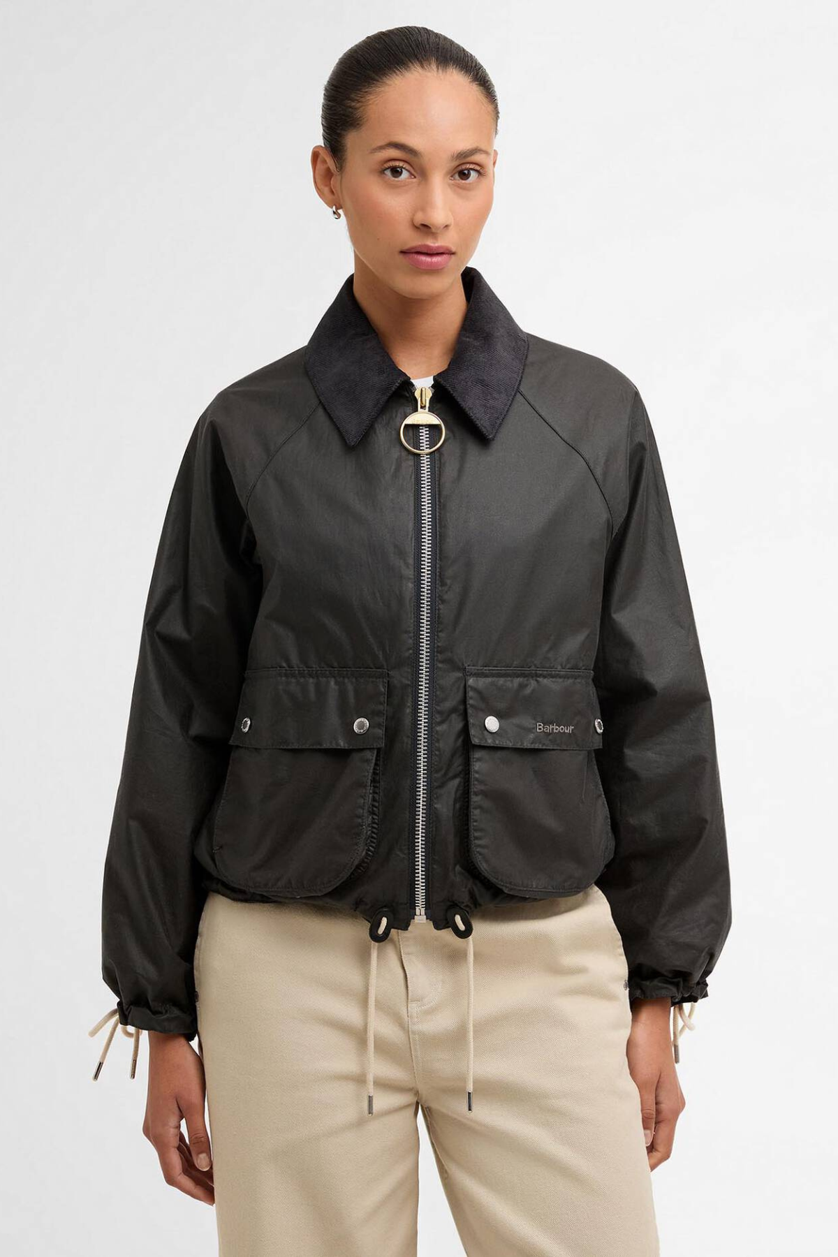MARRON WAX JACKET GREY/DRESS