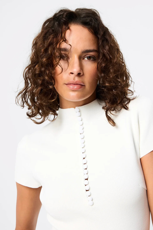 MAYFAIR SHORT SLEEVE TOP WHITE