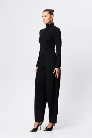 MAYFAIR LONG SLEEVE TOP BLACK