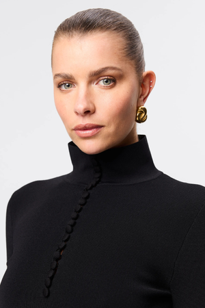 MAYFAIR LONG SLEEVE TOP BLACK