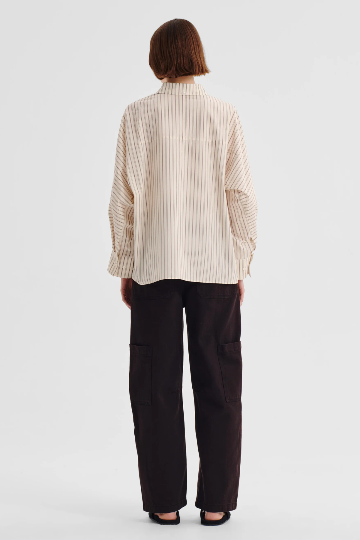 MCKENNA STRIPE SHIRT ECRU