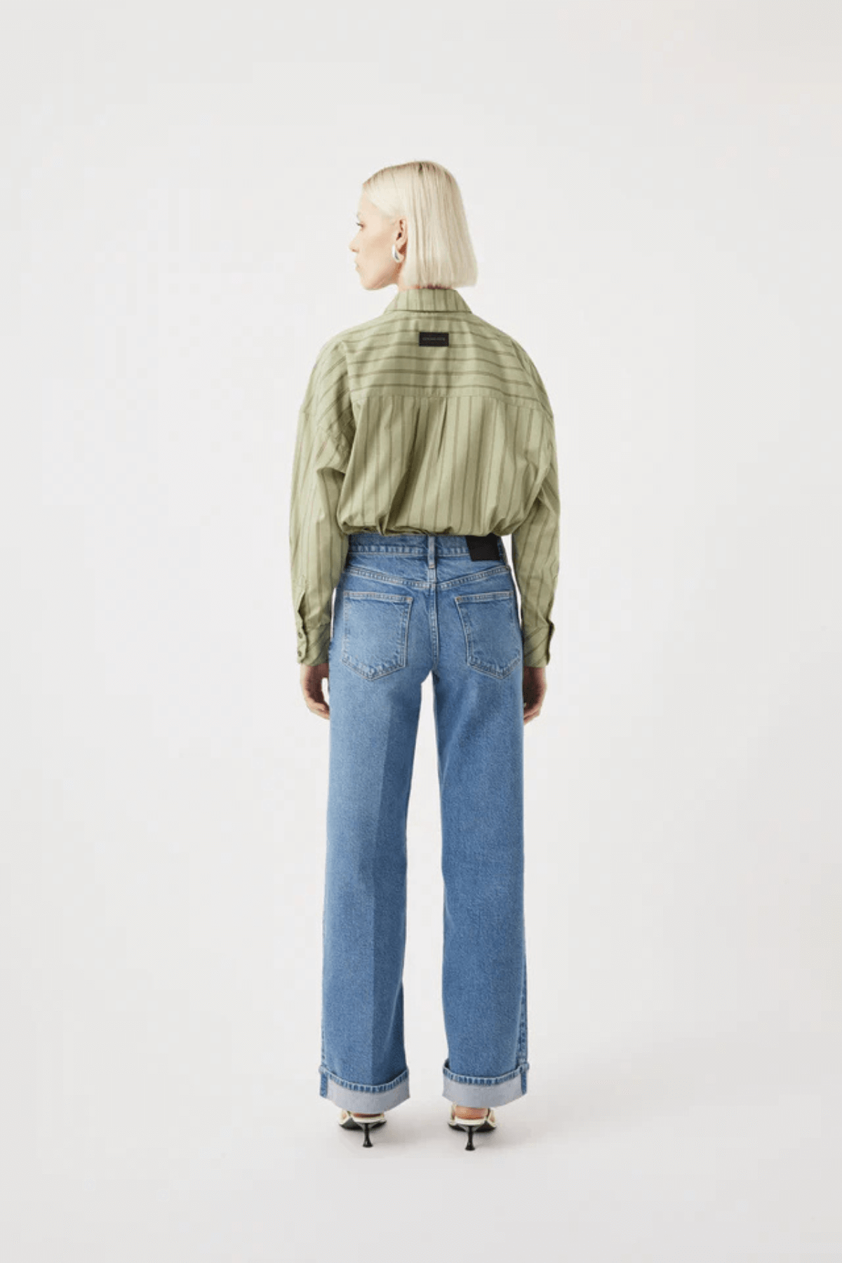 MIA CUFFED MID WIDE JEAN MERIDIAN MID BLUE