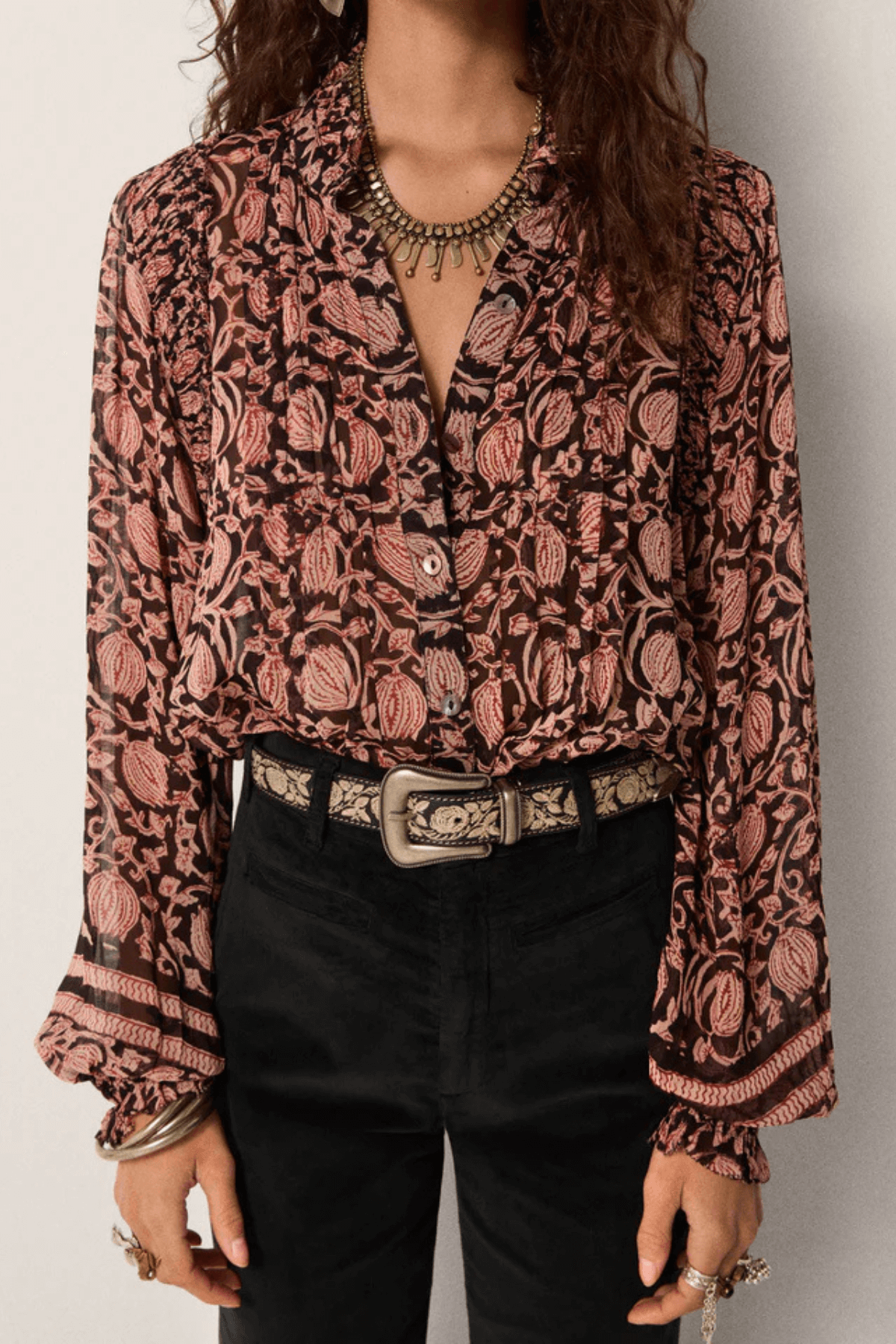 MIA BLOUSE EBONY ROSE