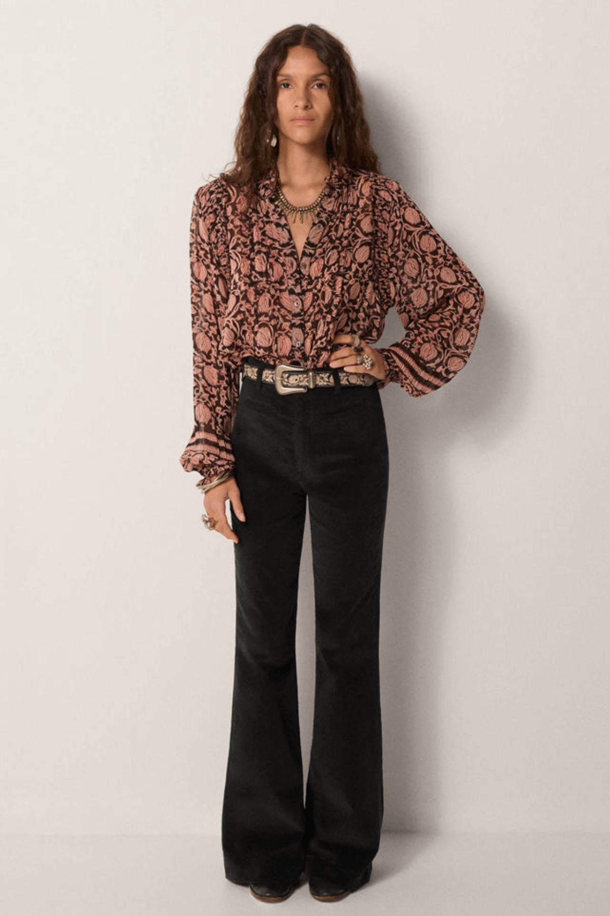 MIA BLOUSE EBONY ROSE
