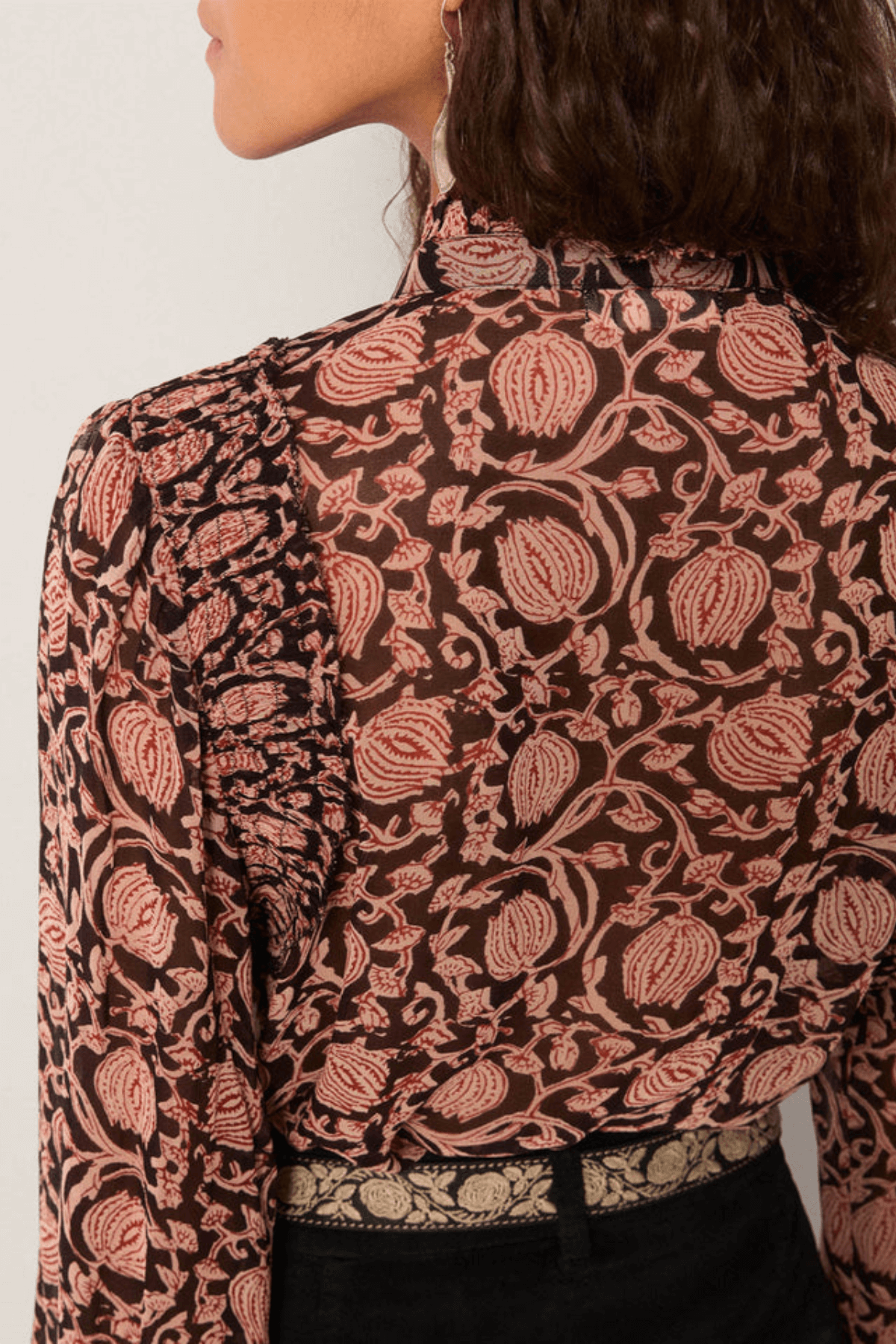 MIA BLOUSE EBONY ROSE