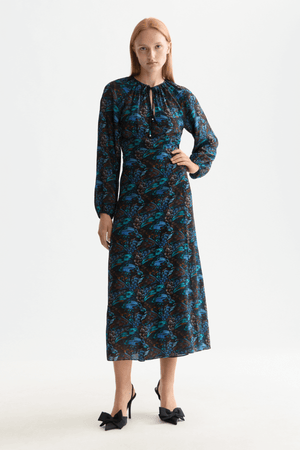 MIDI WRAP DRESS PHEASANT