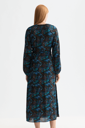 MIDI WRAP DRESS PHEASANT