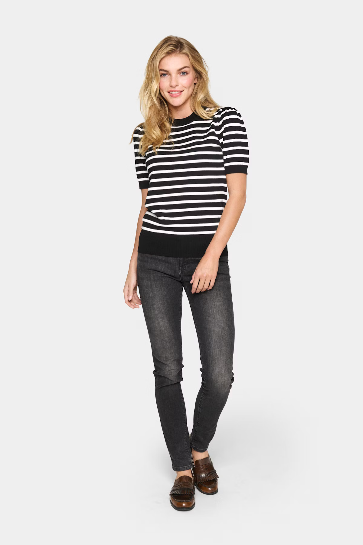 MILA STRIPED PULLOVER BLACK STRIPE