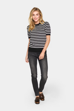 MILA STRIPED PULLOVER BLACK STRIPE