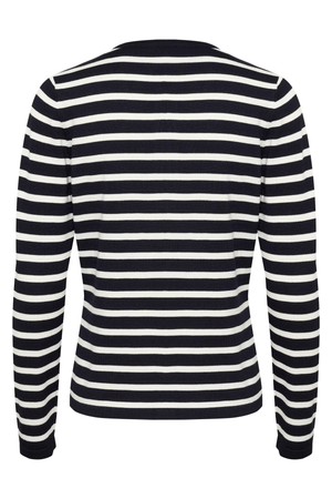 MILA STRIPED CARDIGAN BLACK STRIPE