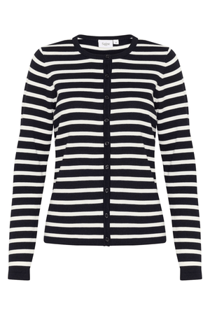 MILA STRIPED CARDIGAN BLACK STRIPE