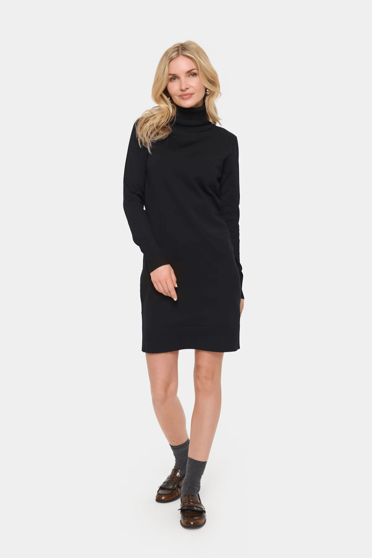 MILA ROLLNECK DRESS BLACK