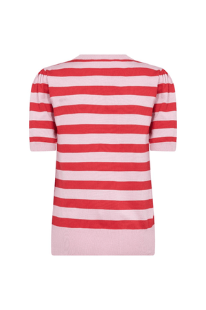 MILA SHORT SLEEVE PINK STRIPE