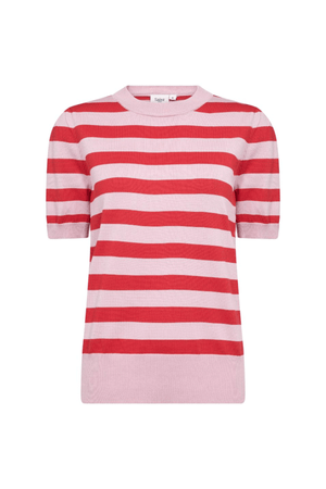 MILA SHORT SLEEVE PINK STRIPE
