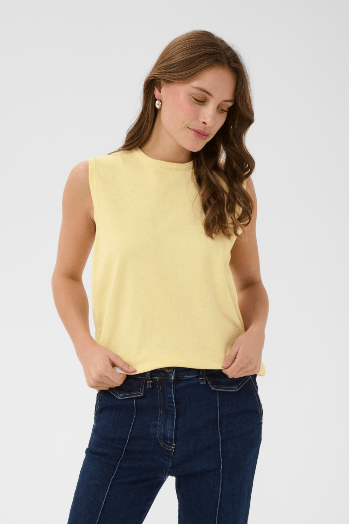 MILA VEST PINAPPLE SLICE MELANGE