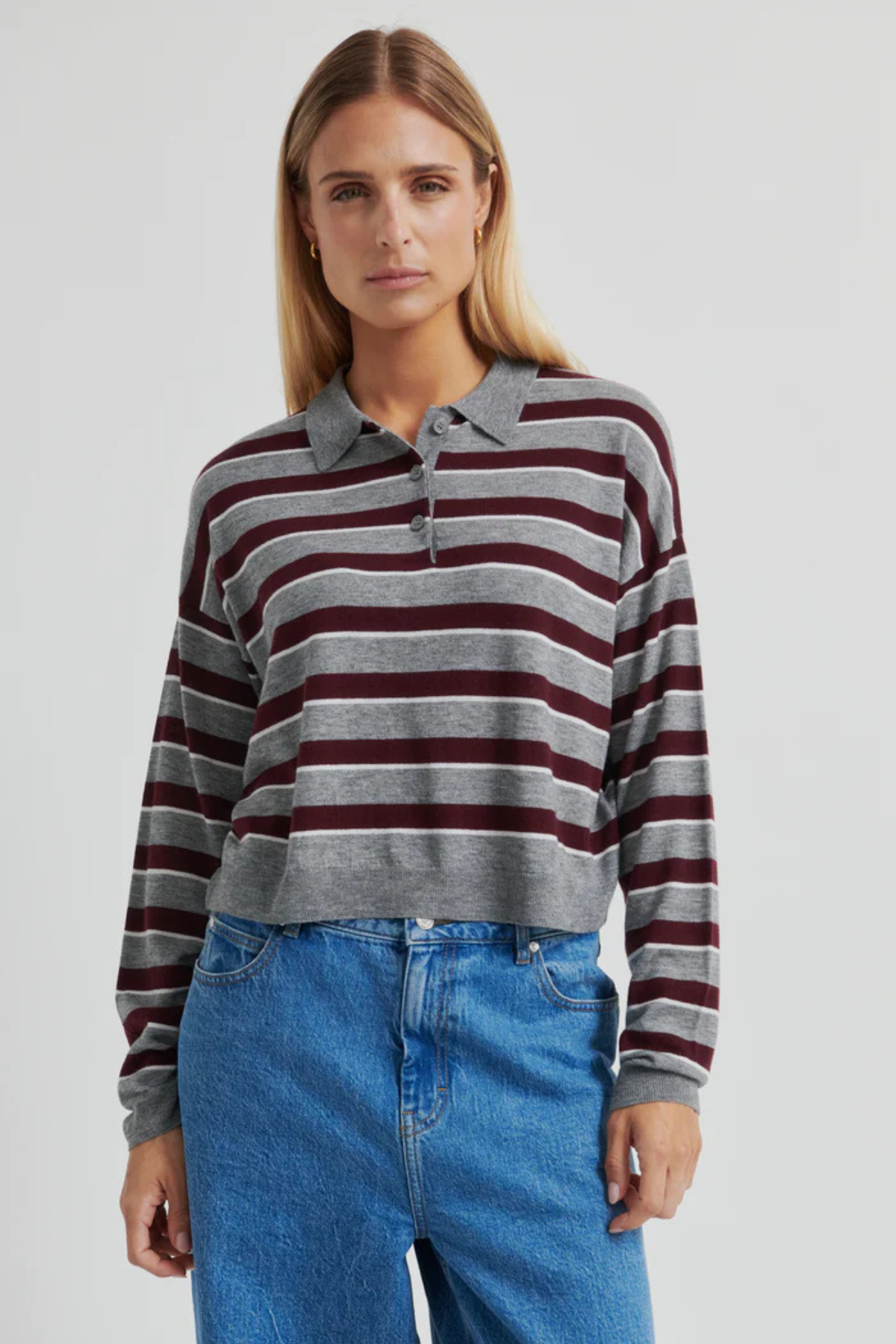MILEY COLLARED KNIT FUDGE
