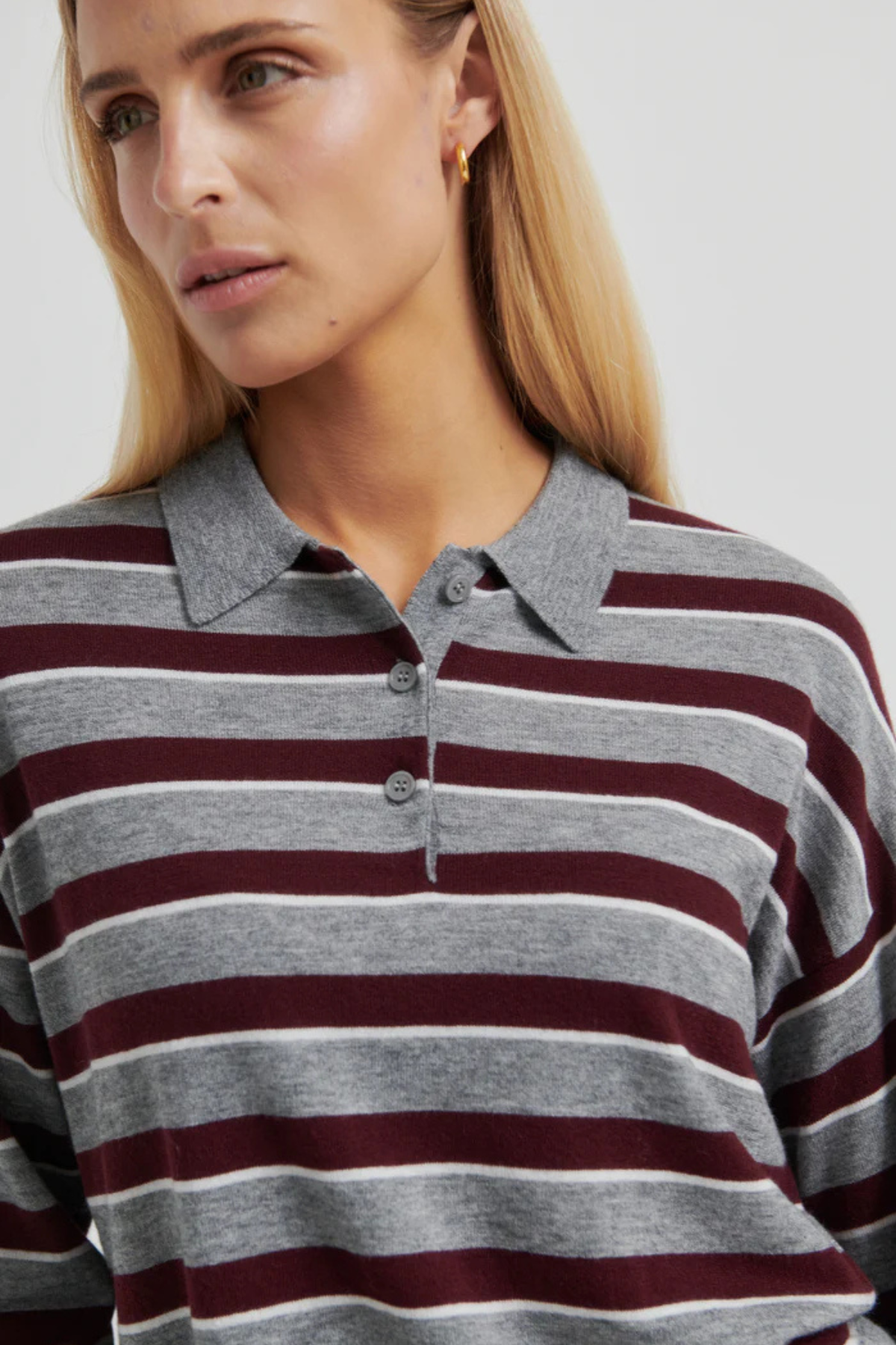 MILEY COLLARED KNIT FUDGE