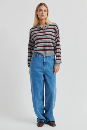 MILEY COLLARED KNIT FUDGE