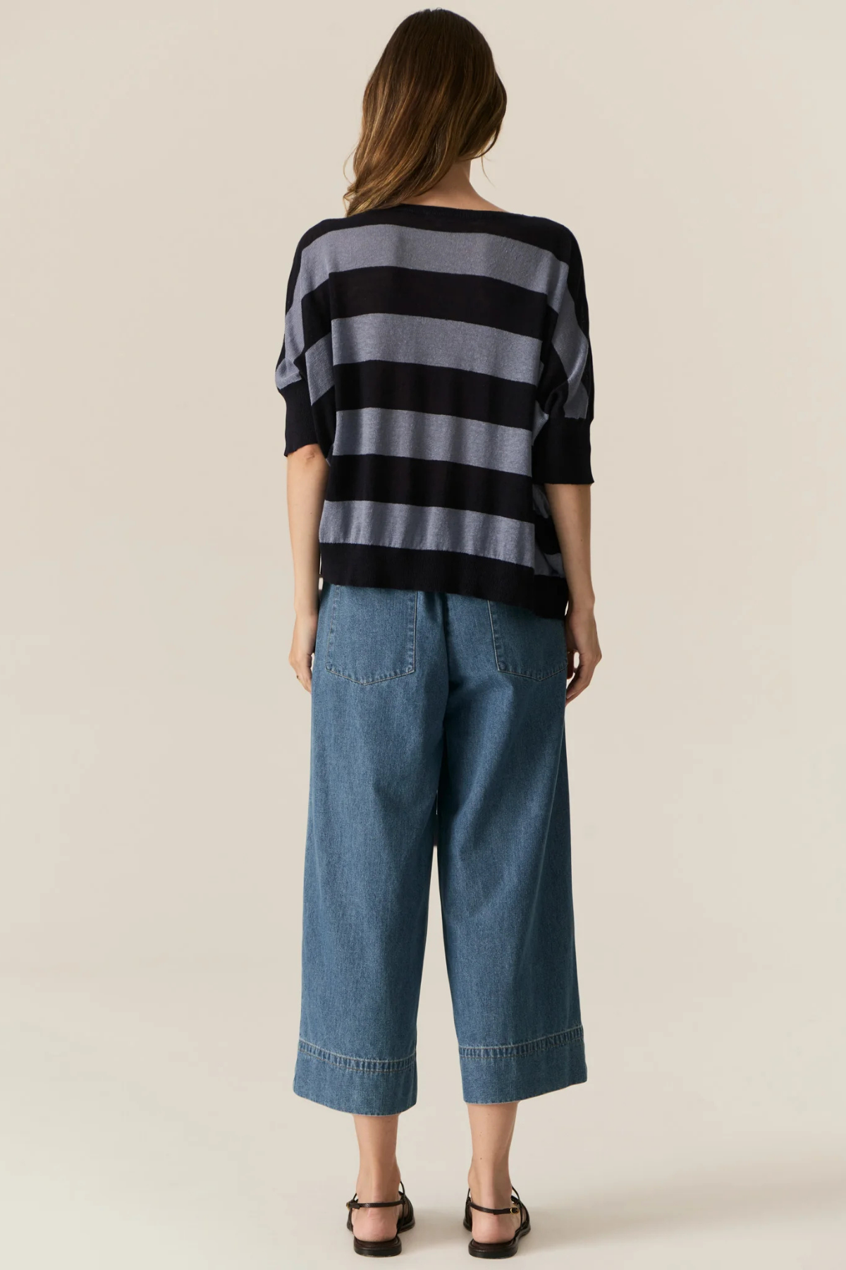 MILTON STRIPE KNIT INK/BLUE