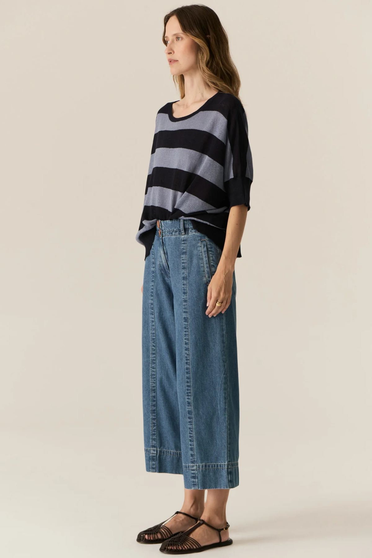 MILTON STRIPE KNIT INK/BLUE