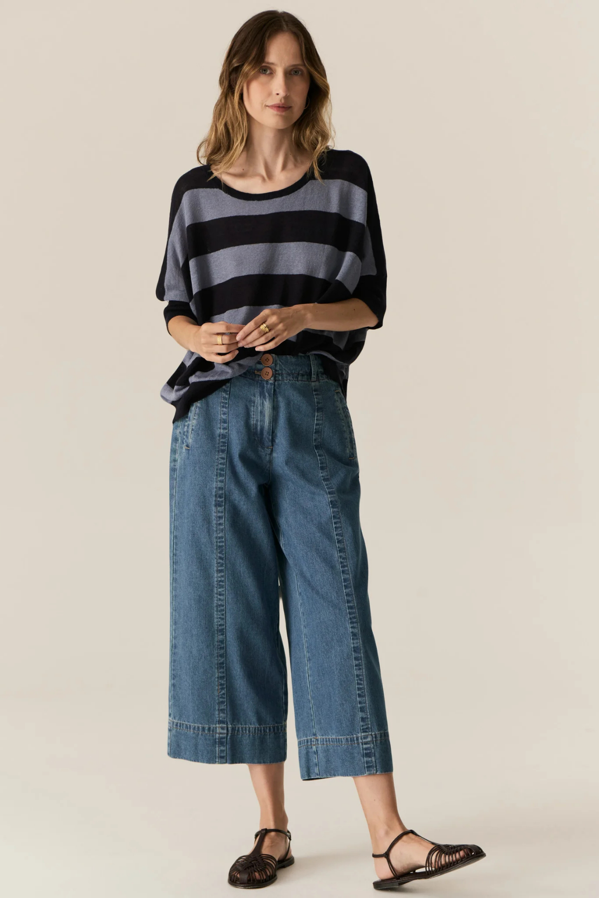 MILTON STRIPE KNIT INK/BLUE