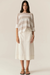 MILTON STRIPE KNIT WHITE/PEBBLE