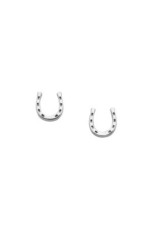 MINI HORSESHOE STUDS SILVER