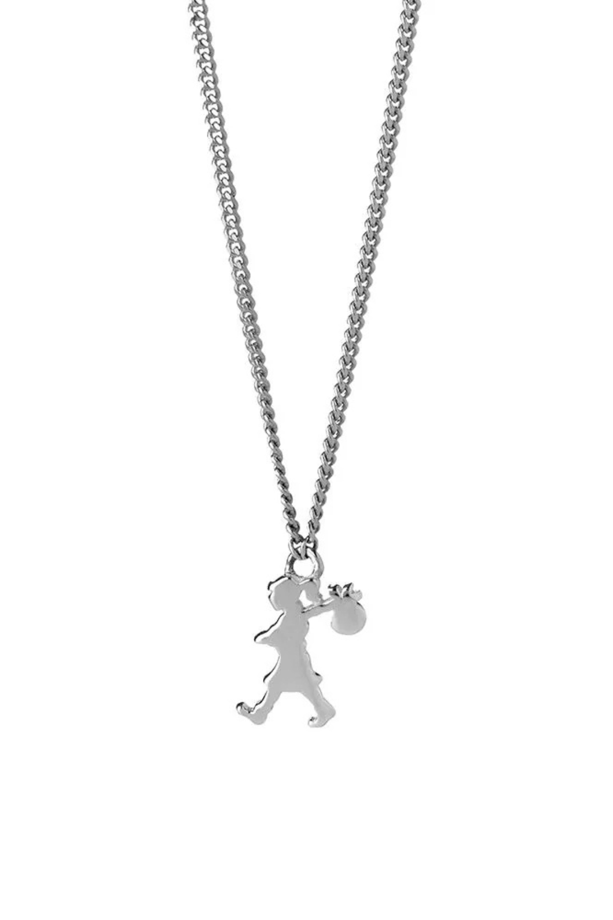 MINI RUNAWAY GIRL NECKLACE 45CM SILVER