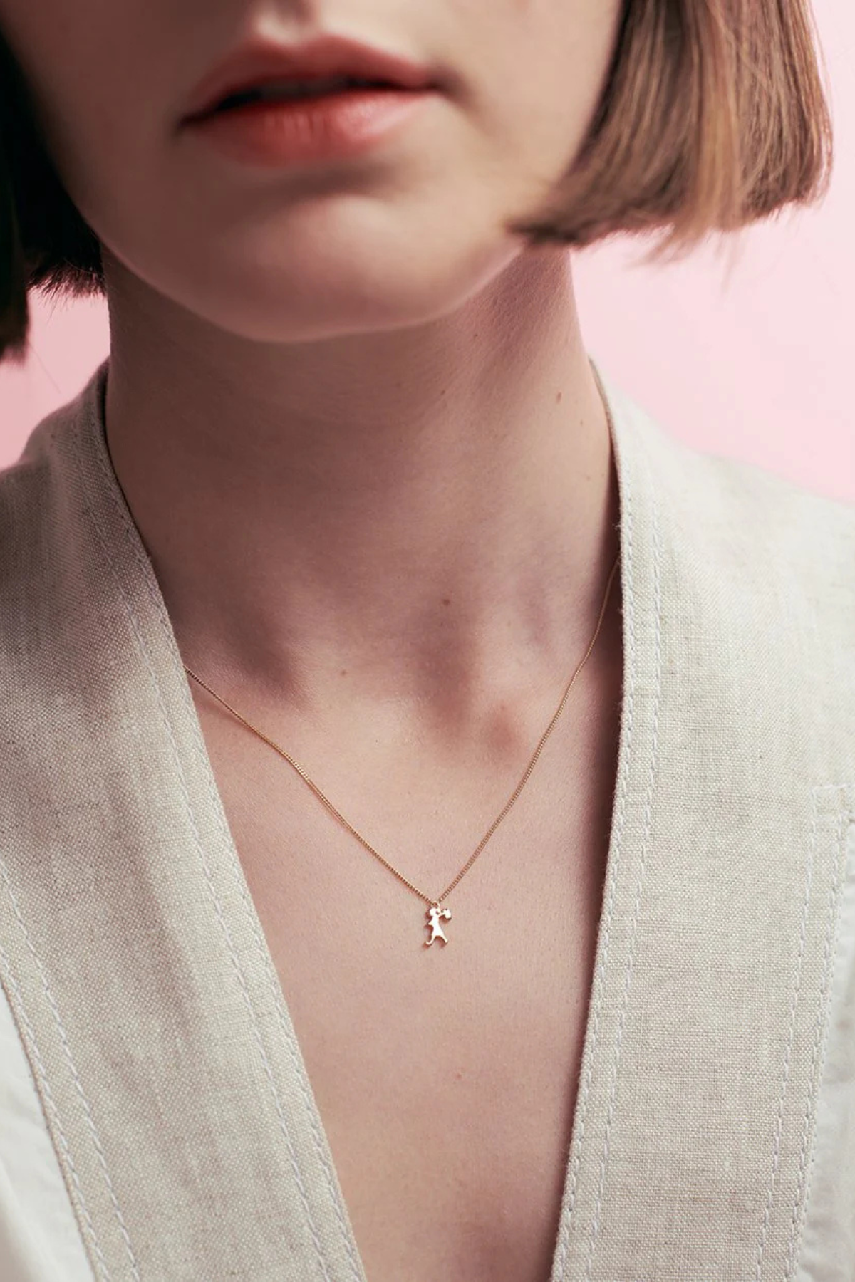 MINI RUNAWAY GIRL NECKLACE 45CM SILVER