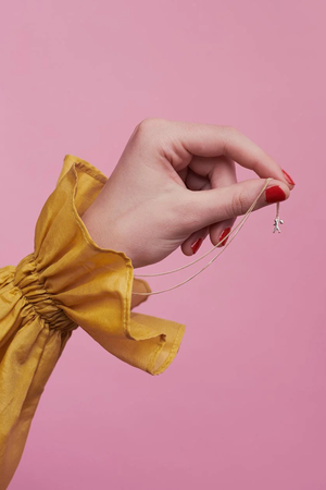 MINI RUNAWAY GIRL NECKLACE 45CM SILVER