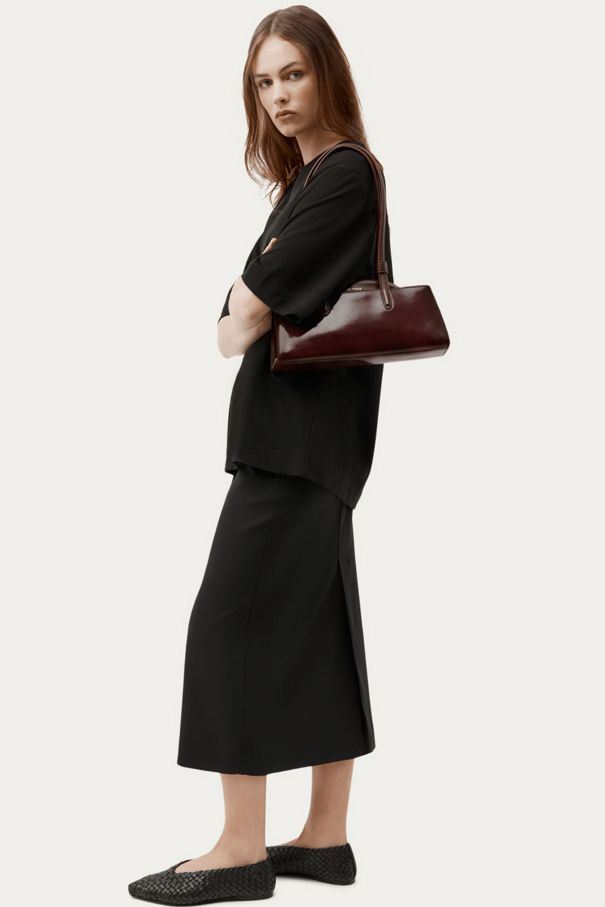 MINI VAULT TOTE DARK CHERRY GLOSS