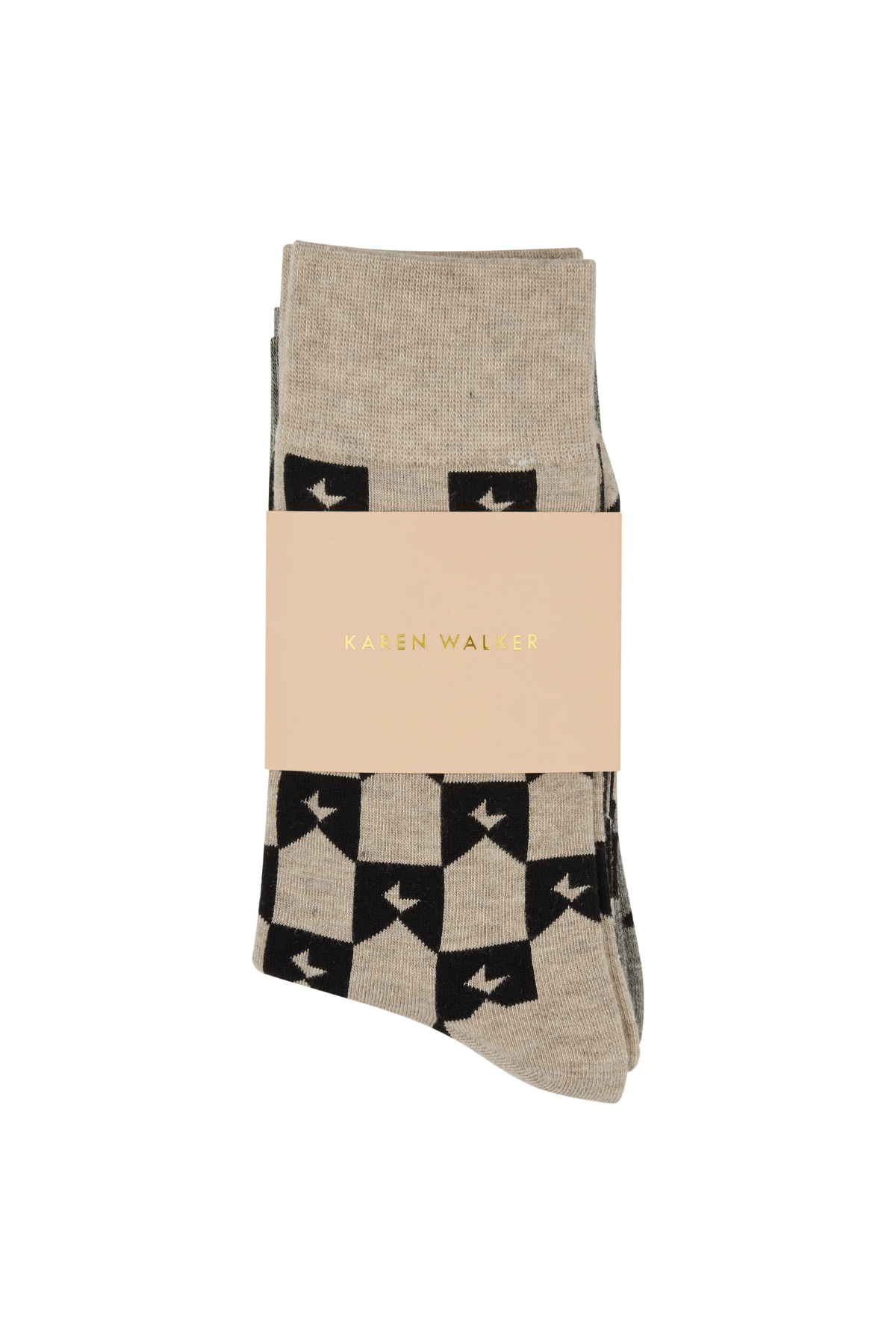 MONOGRAM SOCKS GREY BLACK/NATURAL