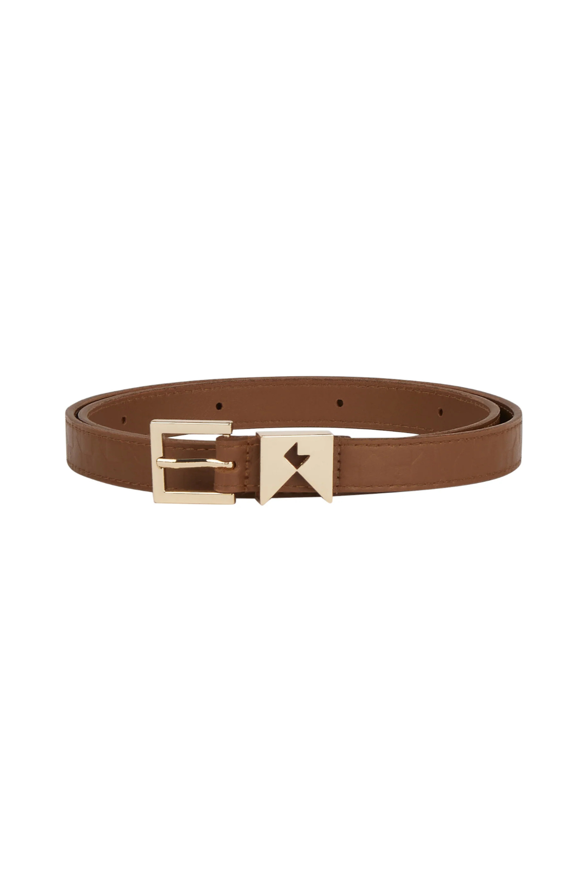 MONOGRAM KEEPER BELT DARK TAN