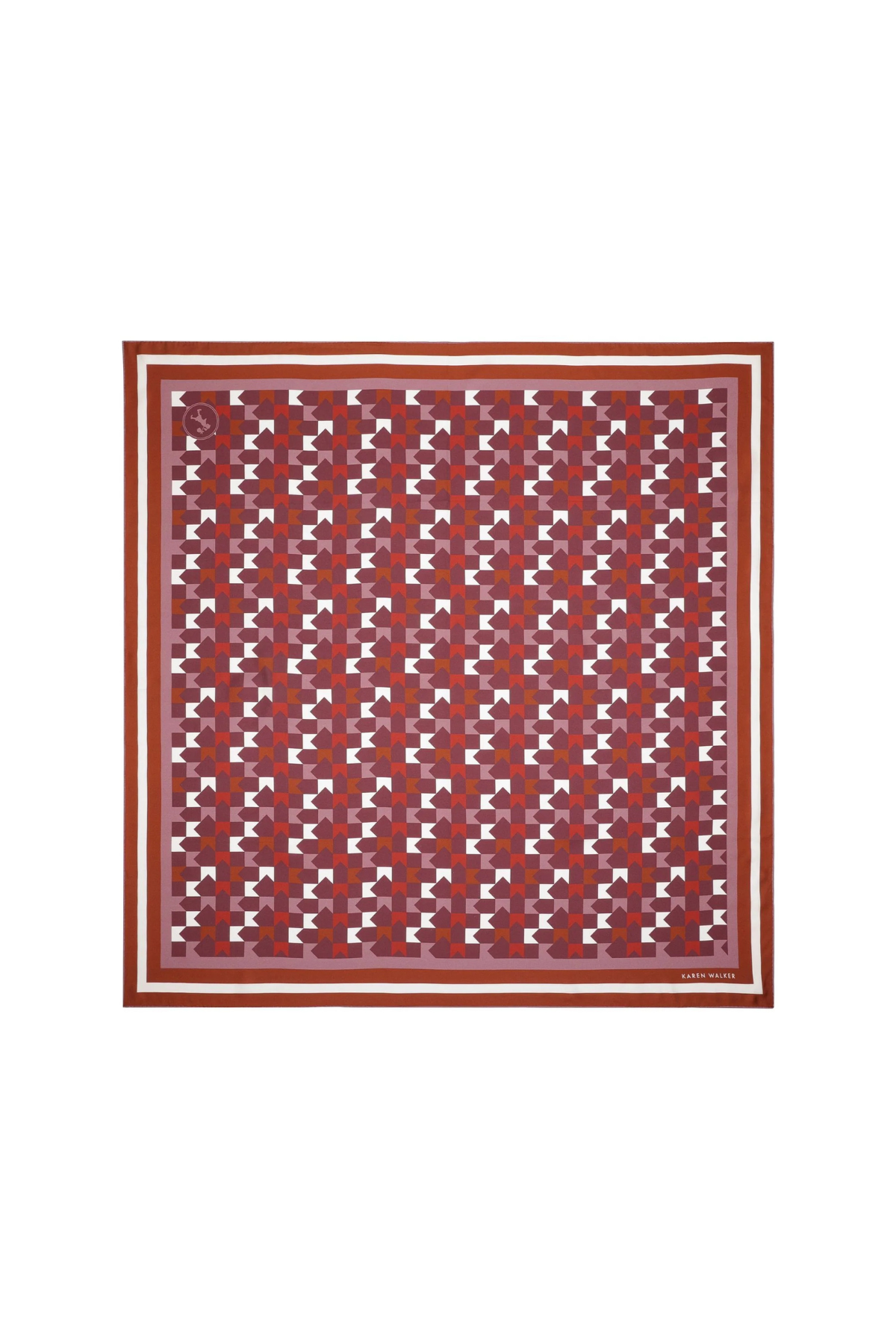 MONOGRAM LARGE CHECK CLASSIC SCARF PLUM MULTI