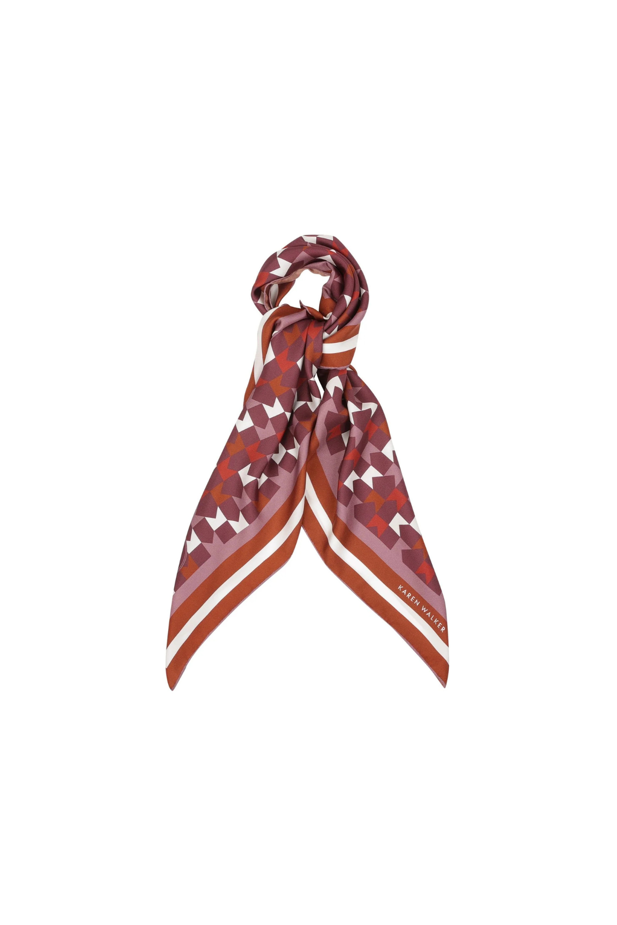 MONOGRAM LARGE CHECK CLASSIC SCARF PLUM MULTI