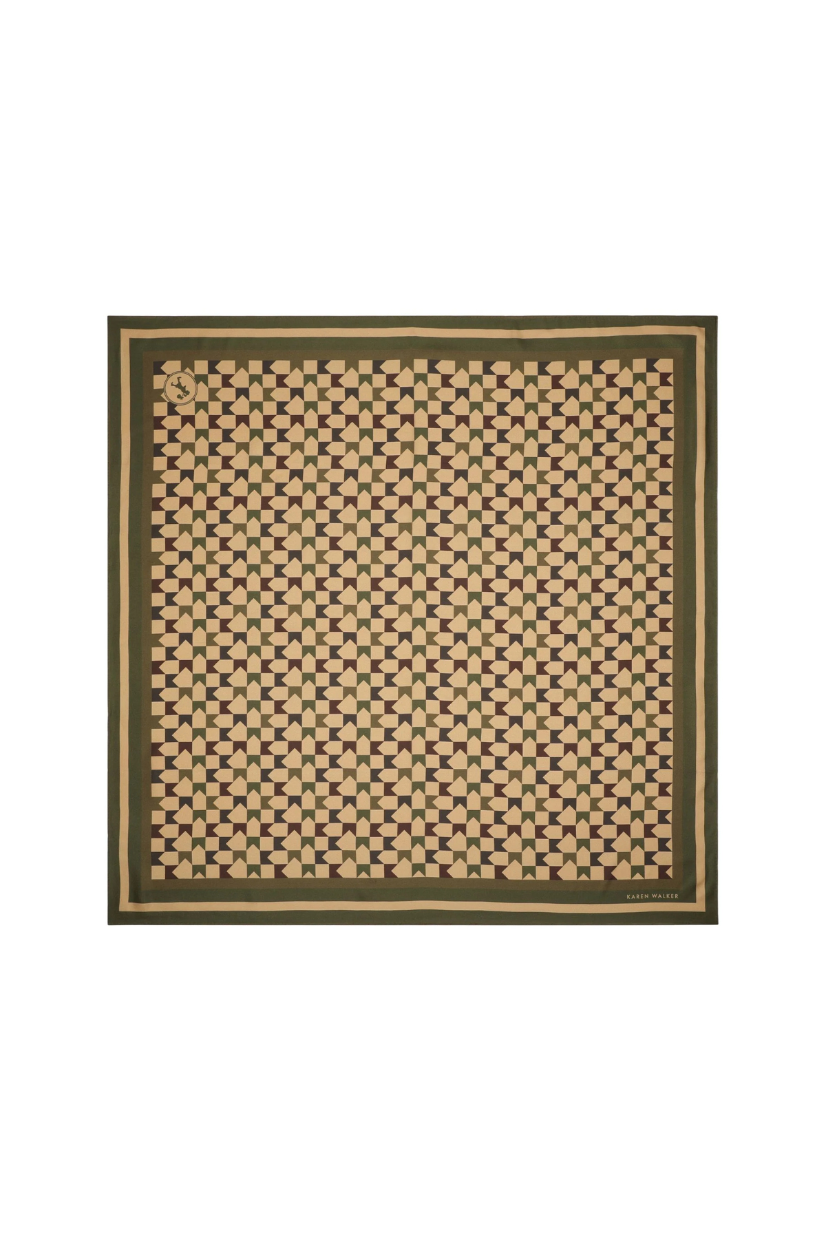 MONOGRAM LARGE CHECK CLASSIC SCARF TAN MULTI