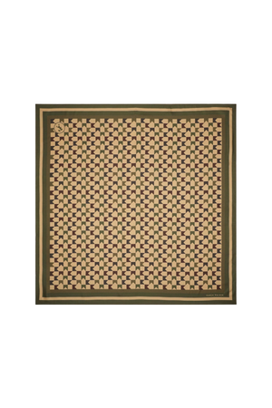 MONOGRAM LARGE CHECK CLASSIC SCARF TAN MULTI