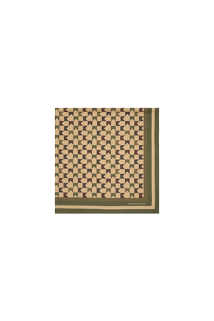 MONOGRAM LARGE CHECK CLASSIC SCARF TAN MULTI