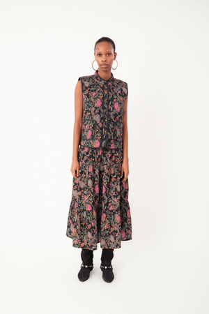 MORNINGLL MIDI SKIRT FLOWER PRINT