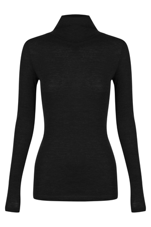 MORRI MERINO HIGH NECK BLACK