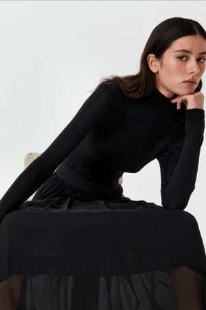 MORRI MERINO HIGH NECK BLACK