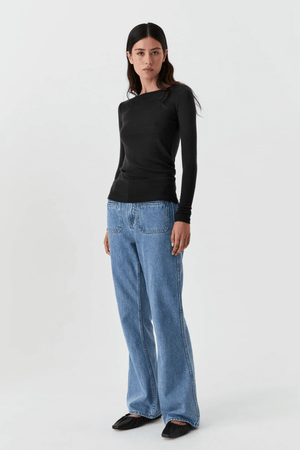 MORRI MERINO ROUND NECK BLACK