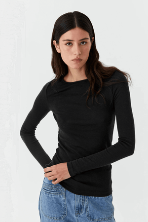 MORRI MERINO ROUND NECK BLACK