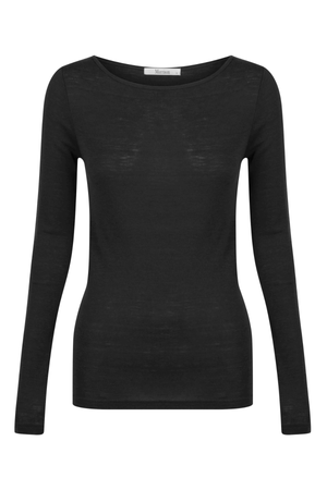 MORRI MERINO ROUND NECK BLACK
