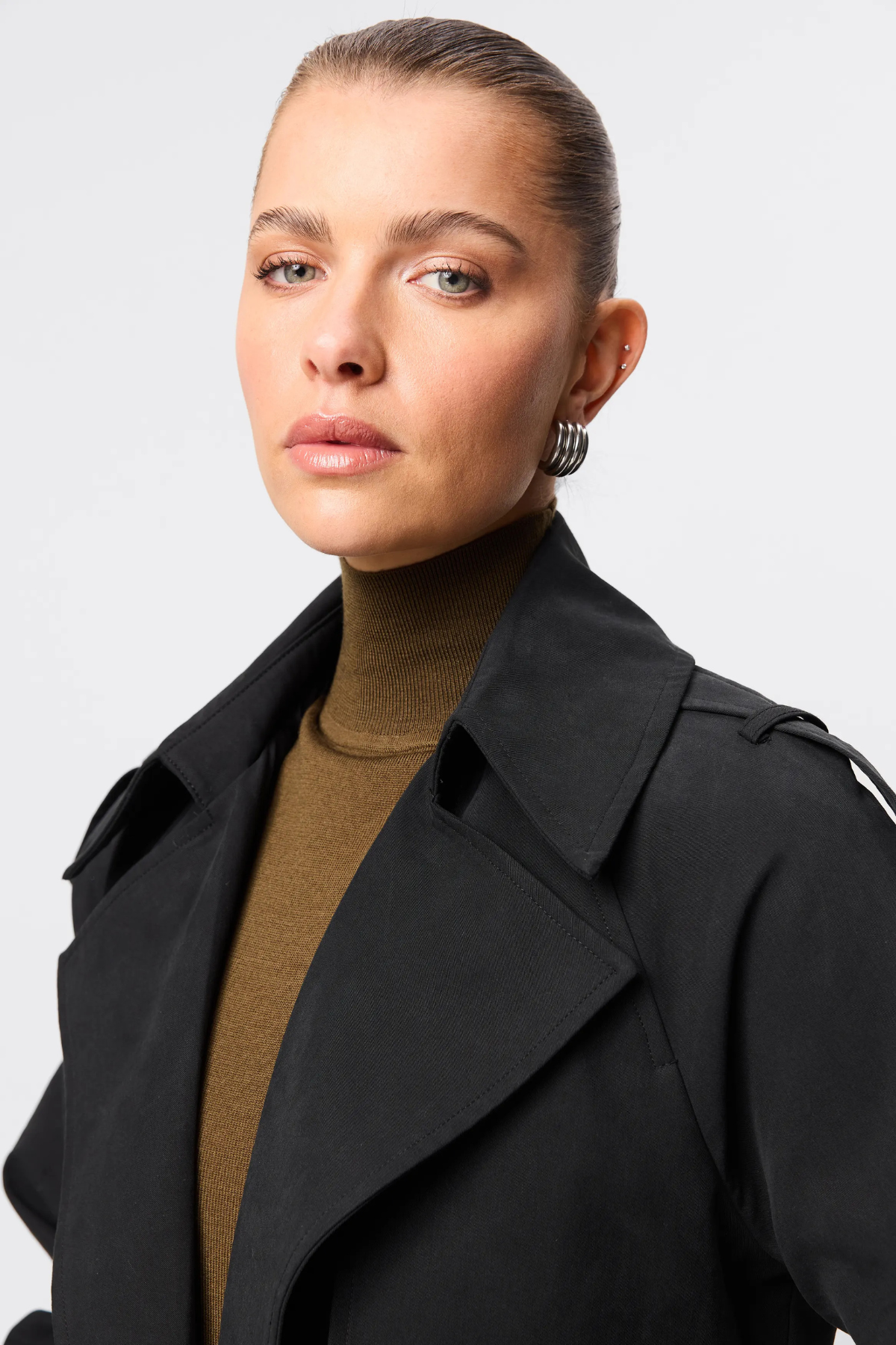 FRANKLIN TRENCH COAT BLACK