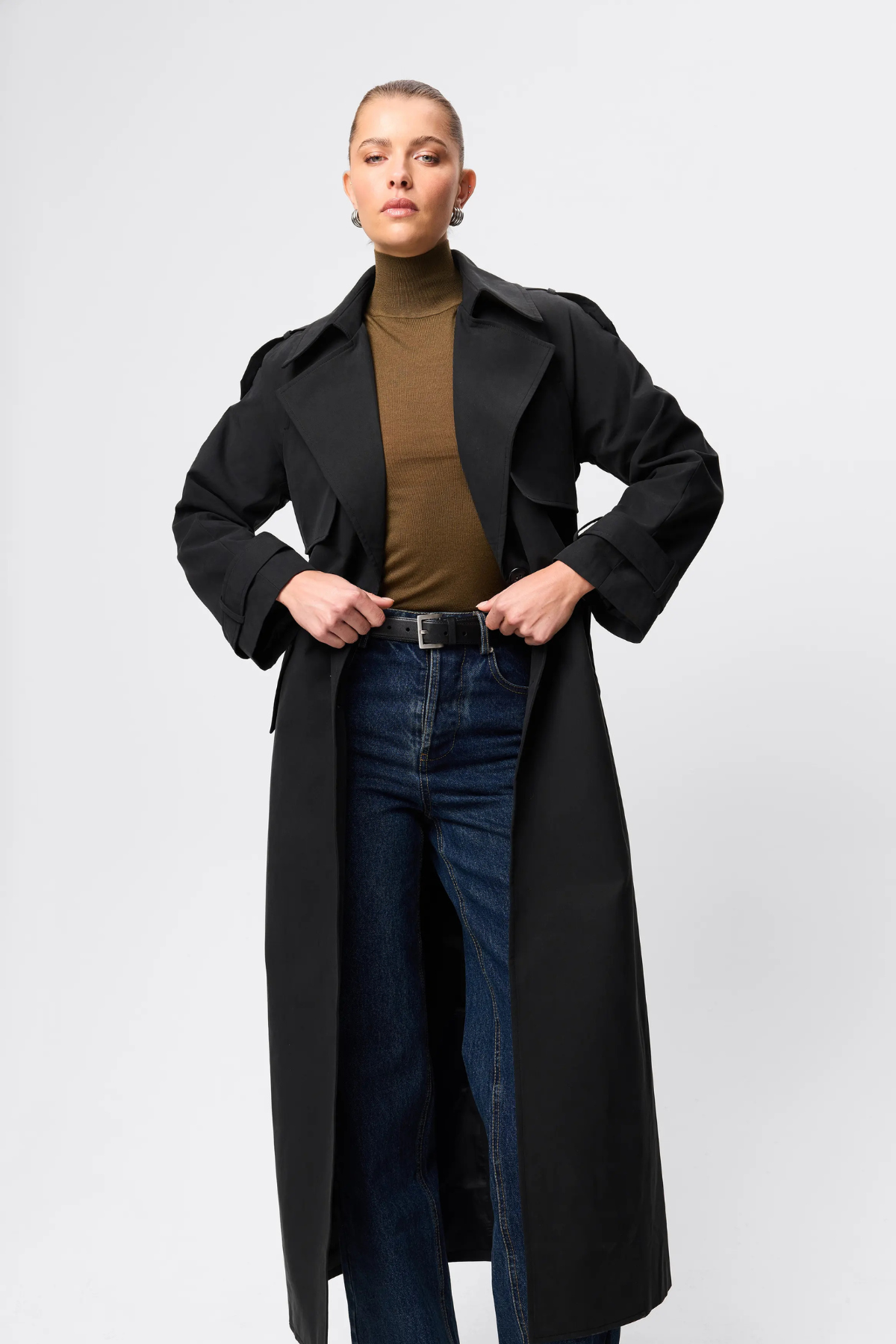 FRANKLIN TRENCH COAT BLACK