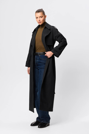 FRANKLIN TRENCH COAT BLACK