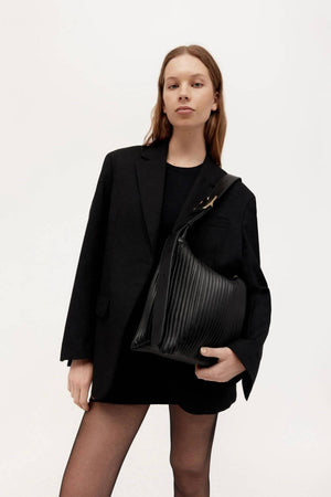 MR MIDIMESE BLACK PLEATED