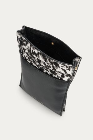 MR PENNY POUCHETTE GRAPHITE CALF HAIR