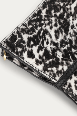 MR PENNY POUCHETTE GRAPHITE CALF HAIR